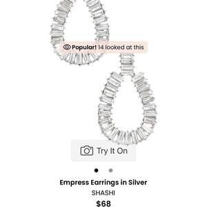 Silver and white Empress earrings #jewellery